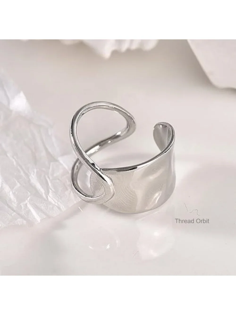 925 Sterling Silver Band Ring Adjustable Open Knuckle Rings Thumb Ring
